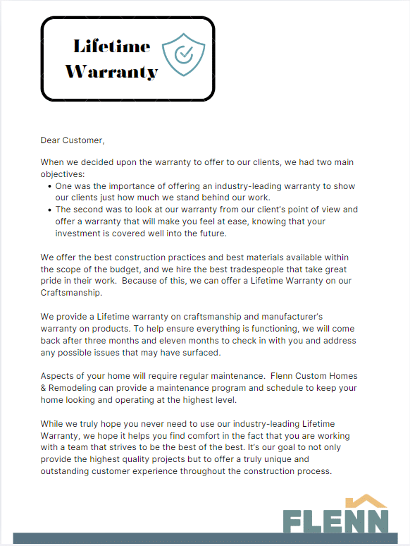 A warranty statement